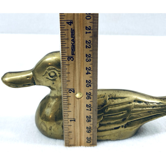 Solid Brass Duck 6" Figurine Mancave Hunter Home Decor - Picture 4 of 6